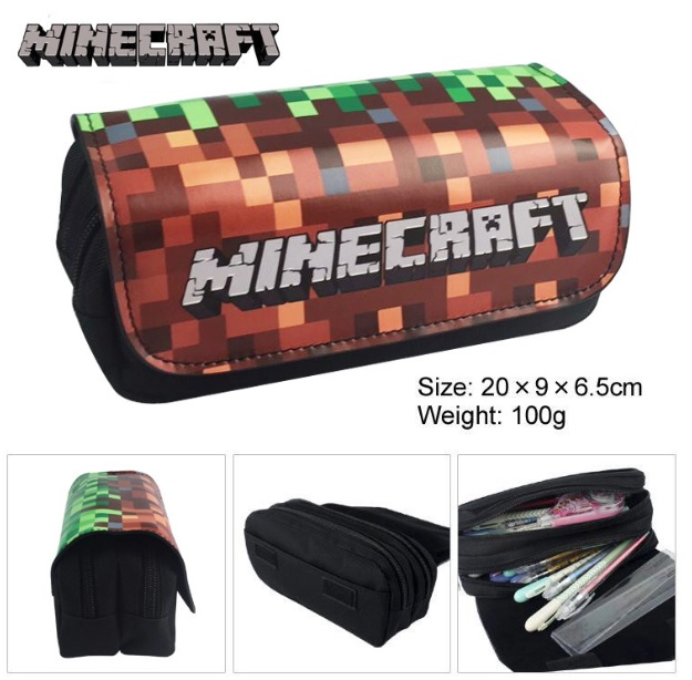 Túi Đựng Bút Minecraft Hình Cục Đất