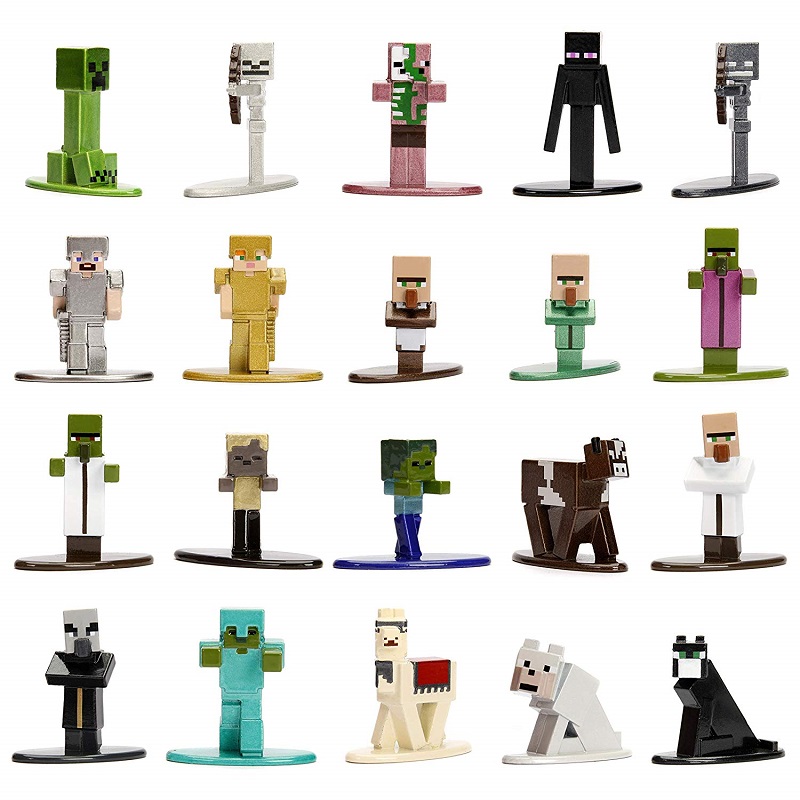 Bộ sưu tập 20 nhân vật Minecraft kim loại đúc chính hãng Mojang