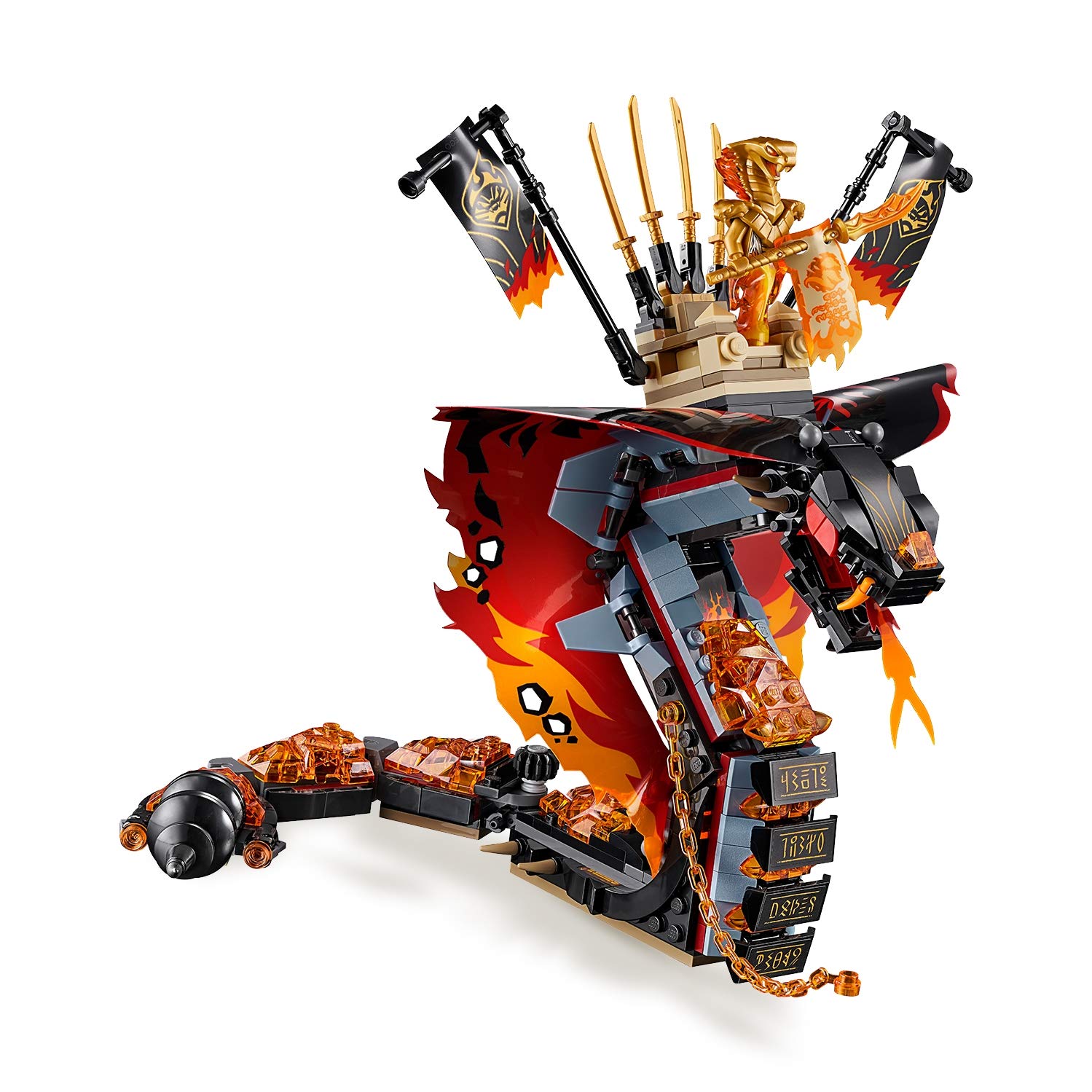 LEGO NINJAGO 70674 Fire Fang Snake Toy for Kids – Rắn Lửa Khổng Lồ Đại Chiến Ninja