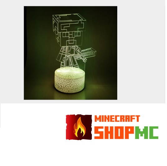 Đèn Led 3D Minecraft – Điều khiển từ xa