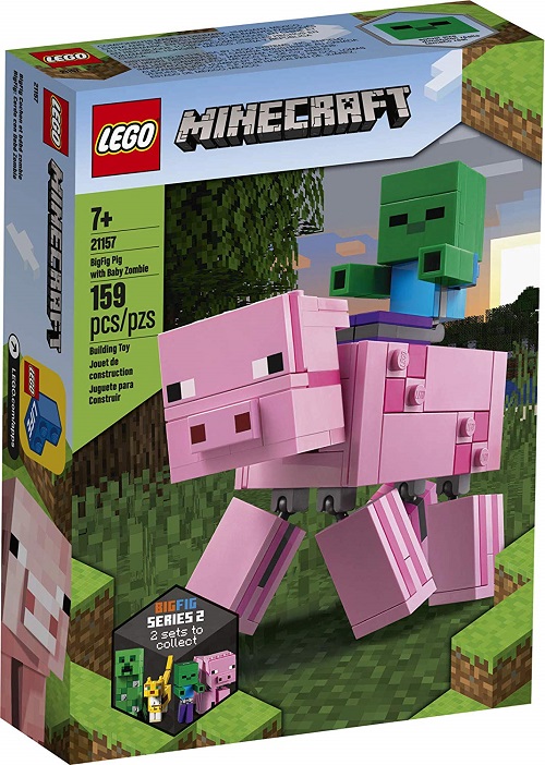 Đồ chơi LEGO Minecraft 21157 Pig BigFig và Baby Zombie
