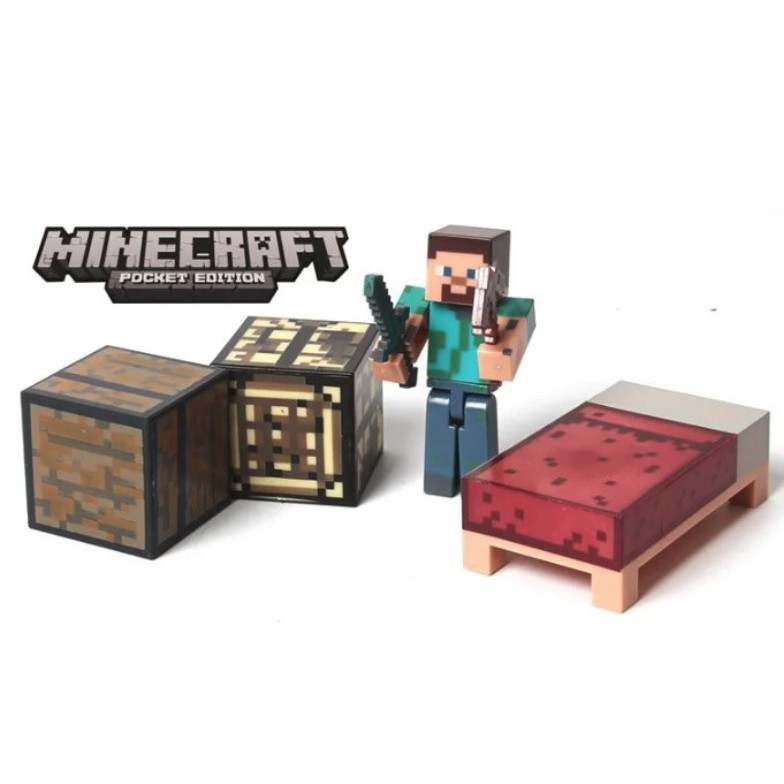 Mô hình Minecraft Coreplayer Survival Pack Action Figure – Chính Hãng Mojang