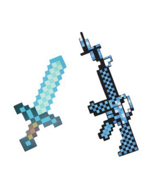 Combo Rìu Kiếm Cúp Súng Minecraft – Kim cương